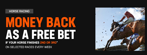 Bookie offer to get a free bet if your horse finishes 2nd or 3rd